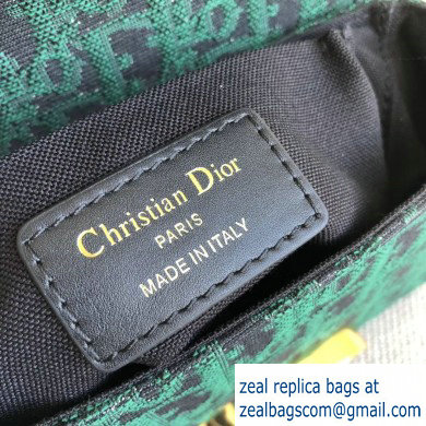 Dior 30 Montaigne Box Bag In Oblique Embroidered Canvas Green with CD Clasp 2020