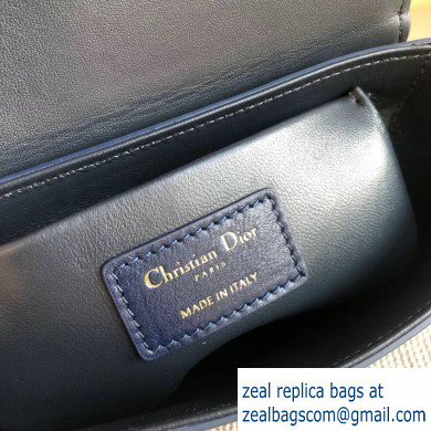 Dior 30 Montaigne Box Bag In Shiny Crackled Lambskin Dark Blue with CD Clasp 2020 - Click Image to Close