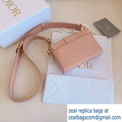 Dior 30 Montaigne Box Bag In Shiny Crackled Lambskin Nude Pink with CD Clasp 2020 - Click Image to Close