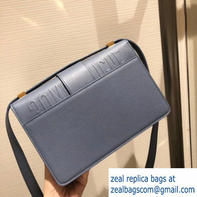 Dior 30 Montaigne Flap Bag in Grained Calfskin Denim Blue and CD Clasp 2020