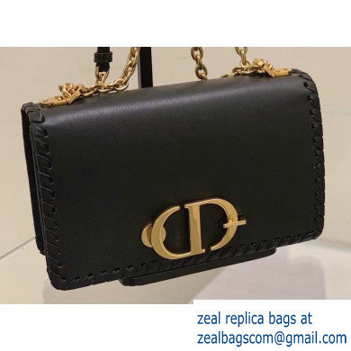 Dior 30 Montaigne Flap Chain Bag Braided Edge Black 2020 - Click Image to Close