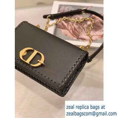 Dior 30 Montaigne Flap Chain Bag Braided Edge Black 2020 - Click Image to Close