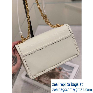 Dior 30 Montaigne Flap Chain Bag Braided Edge White 2020 - Click Image to Close