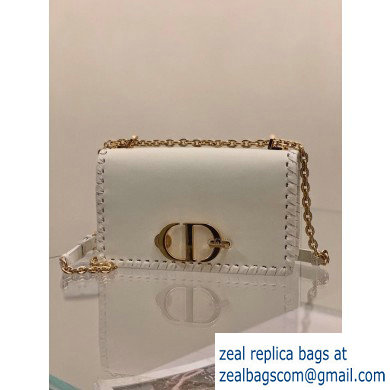 Dior 30 Montaigne Flap Chain Bag Braided Edge White 2020