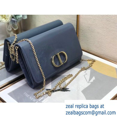 Dior 30 Montaigne Patent Calfskin Wallet on Chain Bag Denim Blue 2020 - Click Image to Close