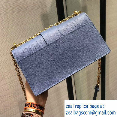 Dior 30 Montaigne Stamped Grain Calfskin Flap Chain Bag Baby Blue 2020 - Click Image to Close