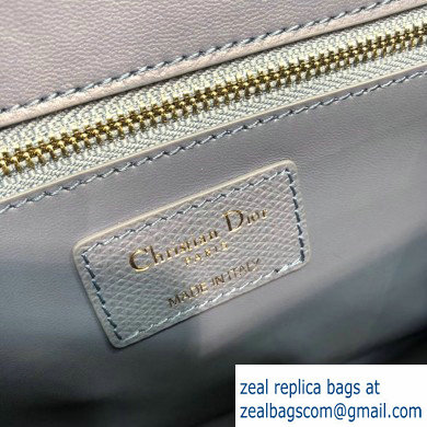 Dior 30 Montaigne Stamped Grain Calfskin Flap Chain Bag Baby Blue 2020