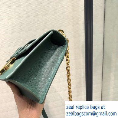 Dior 30 Montaigne Stamped Grain Calfskin Flap Chain Bag Green 2020