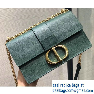 Dior 30 Montaigne Stamped Grain Calfskin Flap Chain Bag Green 2020 - Click Image to Close