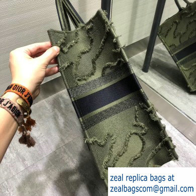 Dior Book Tote Bag in Camouflage Embroidered Canvas Green 2020 - Click Image to Close