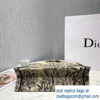 Dior Book Tote Bag in Embroidered Canvas Toile de Jouy Carnivora