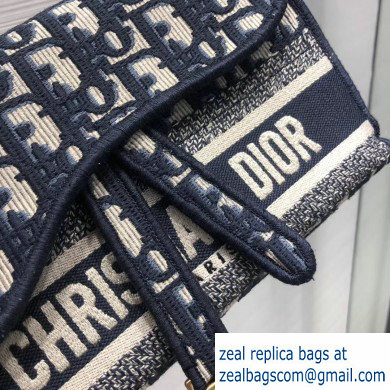 Dior Saddle Oblique Belt Bag Blue 2020 - Click Image to Close