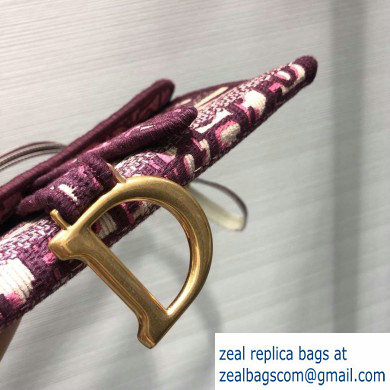 Dior Saddle Oblique Belt Bag Burgundy 2020