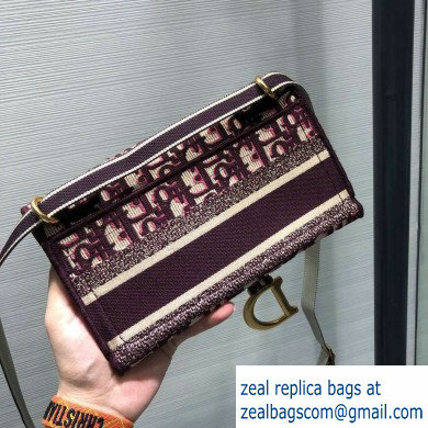 Dior Saddle Oblique Belt Bag Burgundy 2020