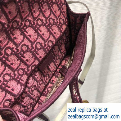 Dior Saddle Oblique Belt Bag Burgundy 2020