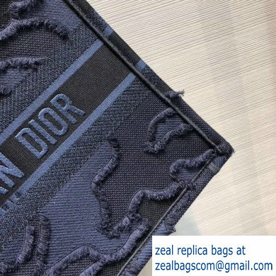 Dior Small Book Tote Bag in Camouflage Embroidered Canvas Blue 2020 - Click Image to Close