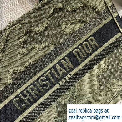 Dior Small Book Tote Bag in Camouflage Embroidered Canvas Green 2020 - Click Image to Close