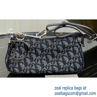 Dior Vintage Shoulder Bag Oblique Canvas Blue 2020