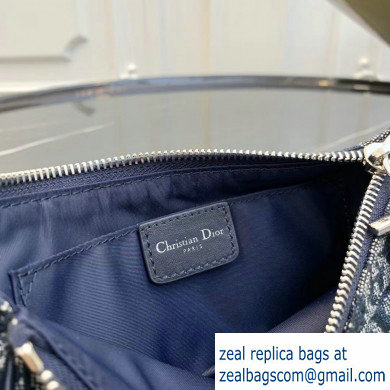 Dior Vintage Shoulder Bag Oblique Canvas Blue 2020 - Click Image to Close
