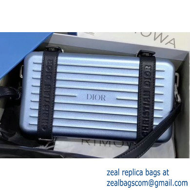 Dior and Rimowa Aluminum Personal Clutch on Strap Bag Blue 2020