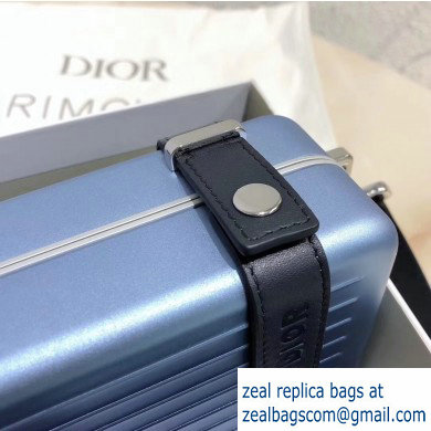 Dior and Rimowa Aluminum Personal Clutch on Strap Bag Blue 2020 - Click Image to Close