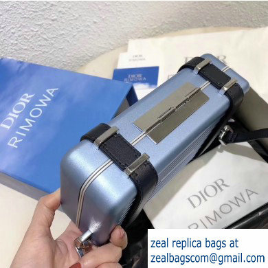 Dior and Rimowa Aluminum Personal Clutch on Strap Bag Blue 2020 - Click Image to Close