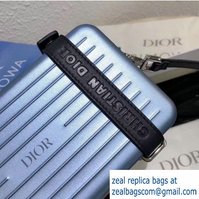 Dior and Rimowa Aluminum Personal Clutch on Strap Bag Blue 2020 - Click Image to Close