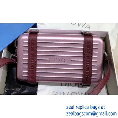 Dior and Rimowa Aluminum Personal Clutch on Strap Bag Pink 2020 - Click Image to Close