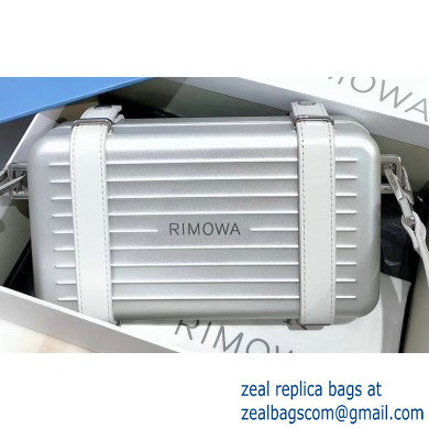 Dior and Rimowa Aluminum Personal Clutch on Strap Bag Silver 2020