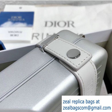 Dior and Rimowa Aluminum Personal Clutch on Strap Bag Silver 2020 - Click Image to Close