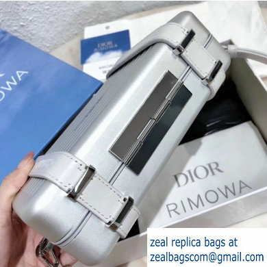 Dior and Rimowa Aluminum Personal Clutch on Strap Bag Silver 2020