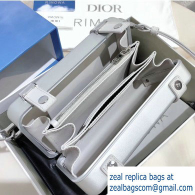 Dior and Rimowa Aluminum Personal Clutch on Strap Bag Silver 2020