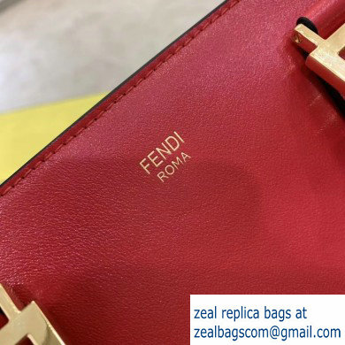 Fendi Calf Leather FF Tote Small Bag Red 2020 - Click Image to Close