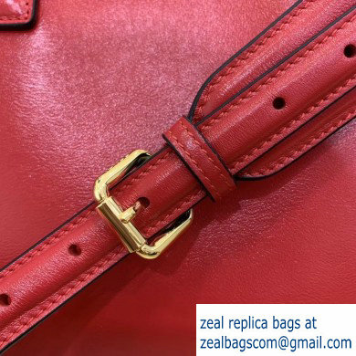 Fendi Calf Leather FF Tote Small Bag Red 2020 - Click Image to Close