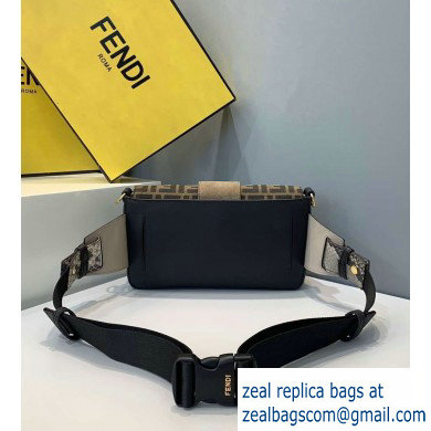 Fendi FF Jacquard Regular Baguette Belt Bag Brown/Python 2020