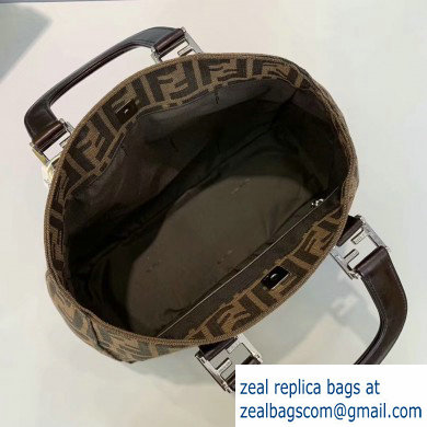 Fendi FF Motif Brown Fabric Tote Small Bag 2019