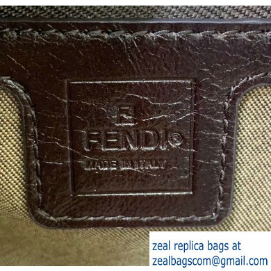 Fendi FF Motif Brown Fabric Vintage Shoulder Bag 2019