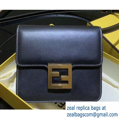 Fendi Leather FF Baguette Mini Shoulder Bag Black 2020 - Click Image to Close