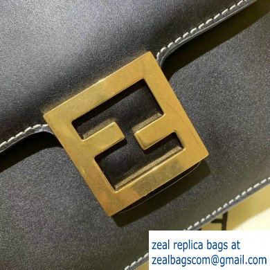 Fendi Leather FF Baguette Mini Shoulder Bag Black 2020