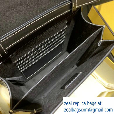 Fendi Leather FF Baguette Mini Shoulder Bag Black 2020
