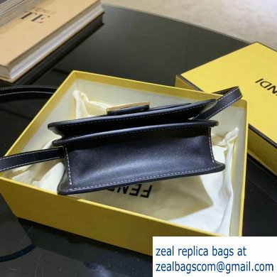 Fendi Leather FF Baguette Mini Shoulder Bag Black 2020