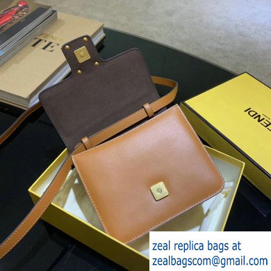 Fendi Leather FF Baguette Mini Shoulder Bag Brown 2020 - Click Image to Close