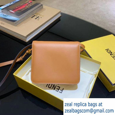 Fendi Leather FF Baguette Mini Shoulder Bag Brown 2020
