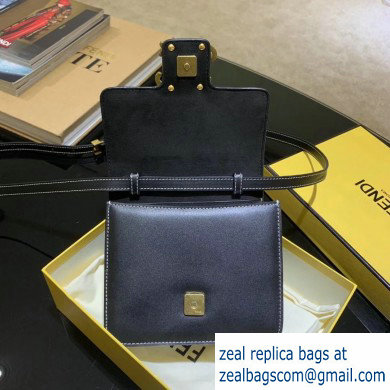 Fendi Leather FF Karligraphy Shoulder Bag Black 2020