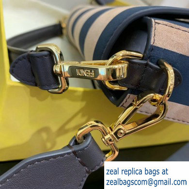 Fendi Nubuck Leather Medium Baguette Bag Pequin Striped 2020 - Click Image to Close