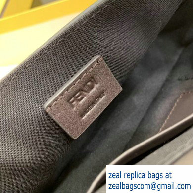 Fendi Nubuck Leather Mini Baguette Bag Pequin Striped 2020