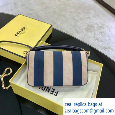 Fendi Nubuck Leather Mini Baguette Bag Pequin Striped 2020 - Click Image to Close