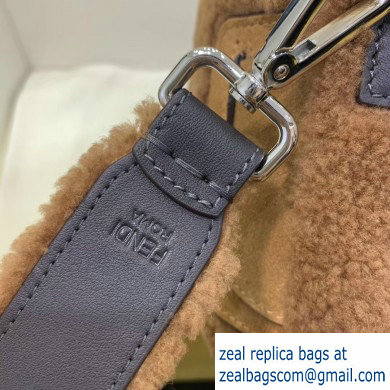 Fendi Prints On Sheepskin Medium Baguette Bag Brown 2020 - Click Image to Close