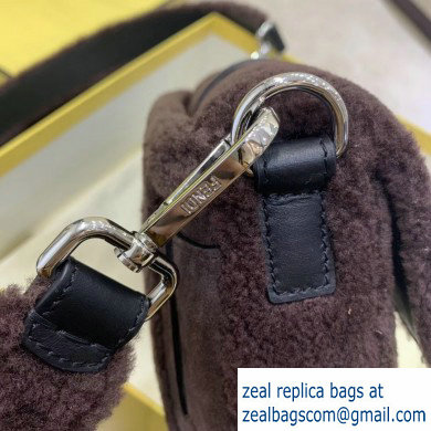 Fendi Prints On Sheepskin Medium Baguette Bag Coffee 2020