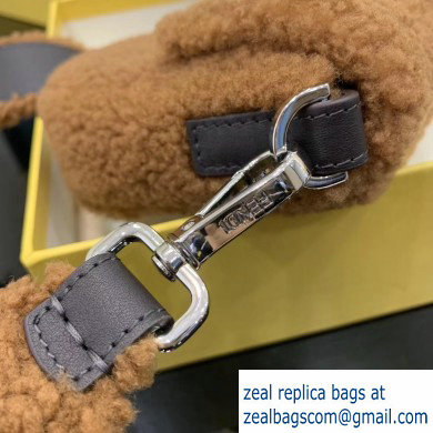 Fendi Prints On Sheepskin Mini Baguette Bag Brown 2020 - Click Image to Close